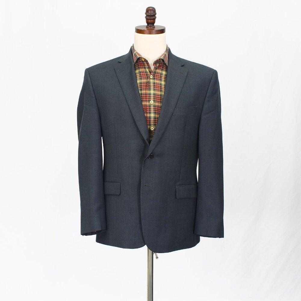 Ralph Lauren 42S Gray Blazer Sport Coat Jacket 2-Button Solid Y136